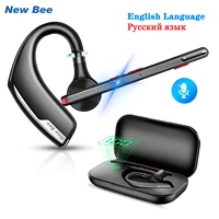 New Bee M51 Bluetooth 5.2 Wireless Headset Earphones Headphone with Dual-Mic CVC8.0 Noise Cancelling Handsfree Business Earbuds 1