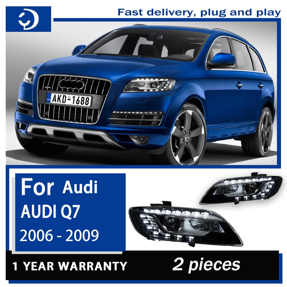 DRL-アウディq7用LEDヘッドライト,ヘッドライト,カースタイリング