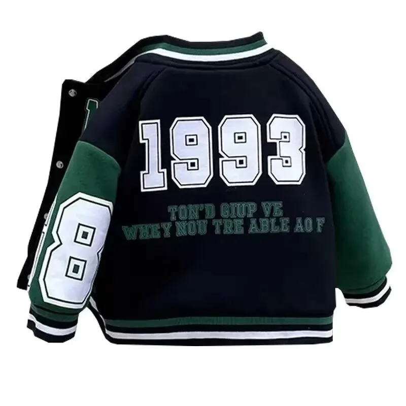 Boys Warm Jacket Autumn and Winter New Children's Cotton Clip Thickened Jacket Kids Baby Baseball