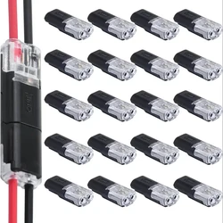 Premium Pack of Nylon Insulated Copper Quick Connection Terminal Blocks - 50/100 Pieces per Pack, 2 - Pin Plug - In Wire Connectors - Panel Connector (20Pcs)