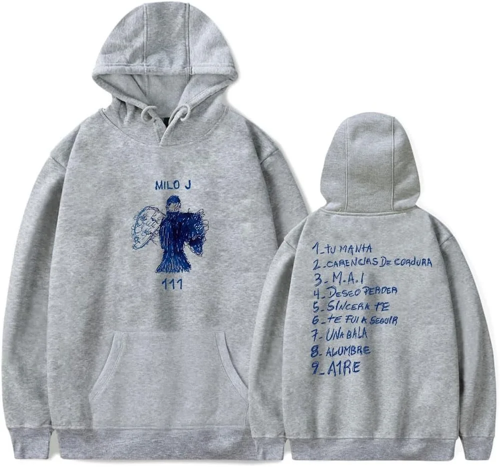Milo J Hoodies 111 Album Merch Print Women Men Fashion Casual Singer Long Sleeve Sweatshirts 6