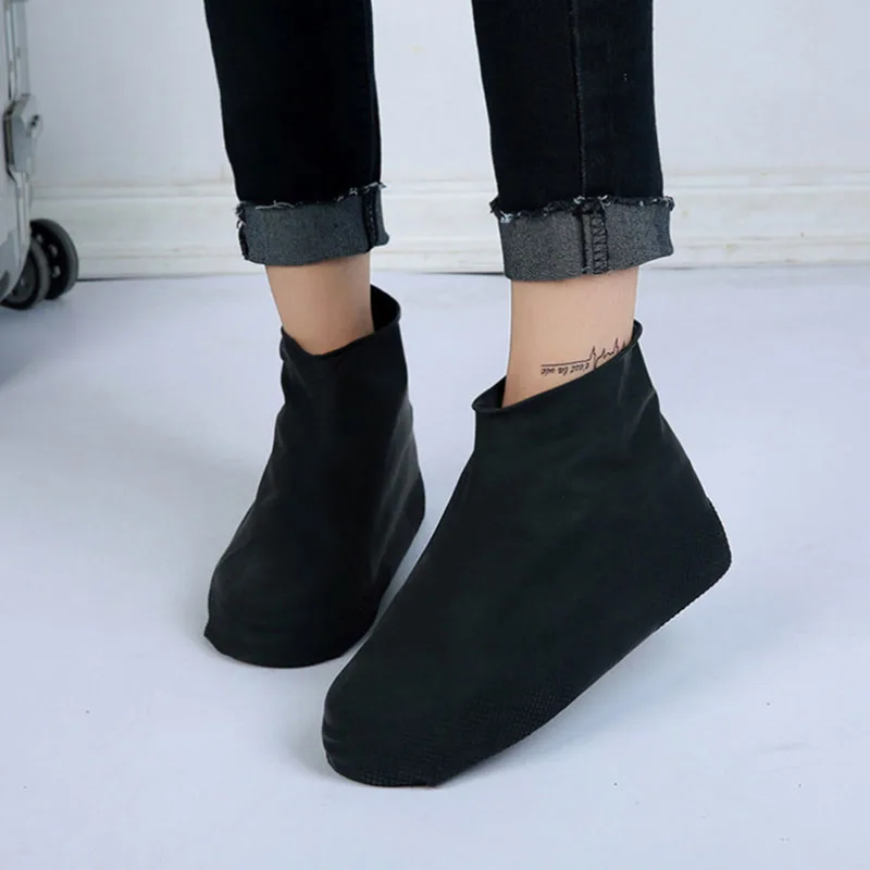 Shoe Covers Reusable Rain Silicone Waterproof Non-Slip Unisex Boot Overshoes Outdoor Shoe Cover