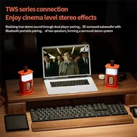 Bluetooth Speaker K08 LED Flashing Soundbar Portable Outdoor Indoor Subwoofer Loudspeaker Support TF Card FM Radio Waterproof - Image 2