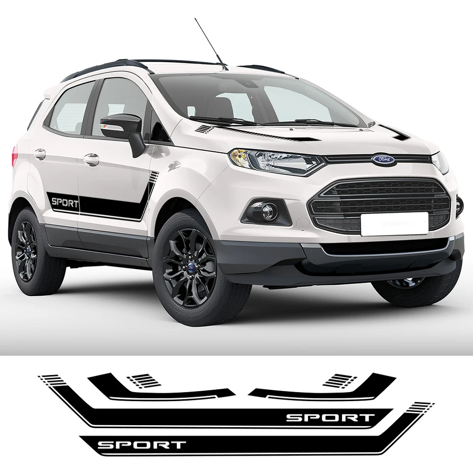 Capa do carro Capa Adesivos para Ford Ecosport, Motor Porta Side Stripe,  Sport Styling, Auto Tuning Acessórios, Vinyl Film Decor, Decalques -  AliExpress, image size:960x960