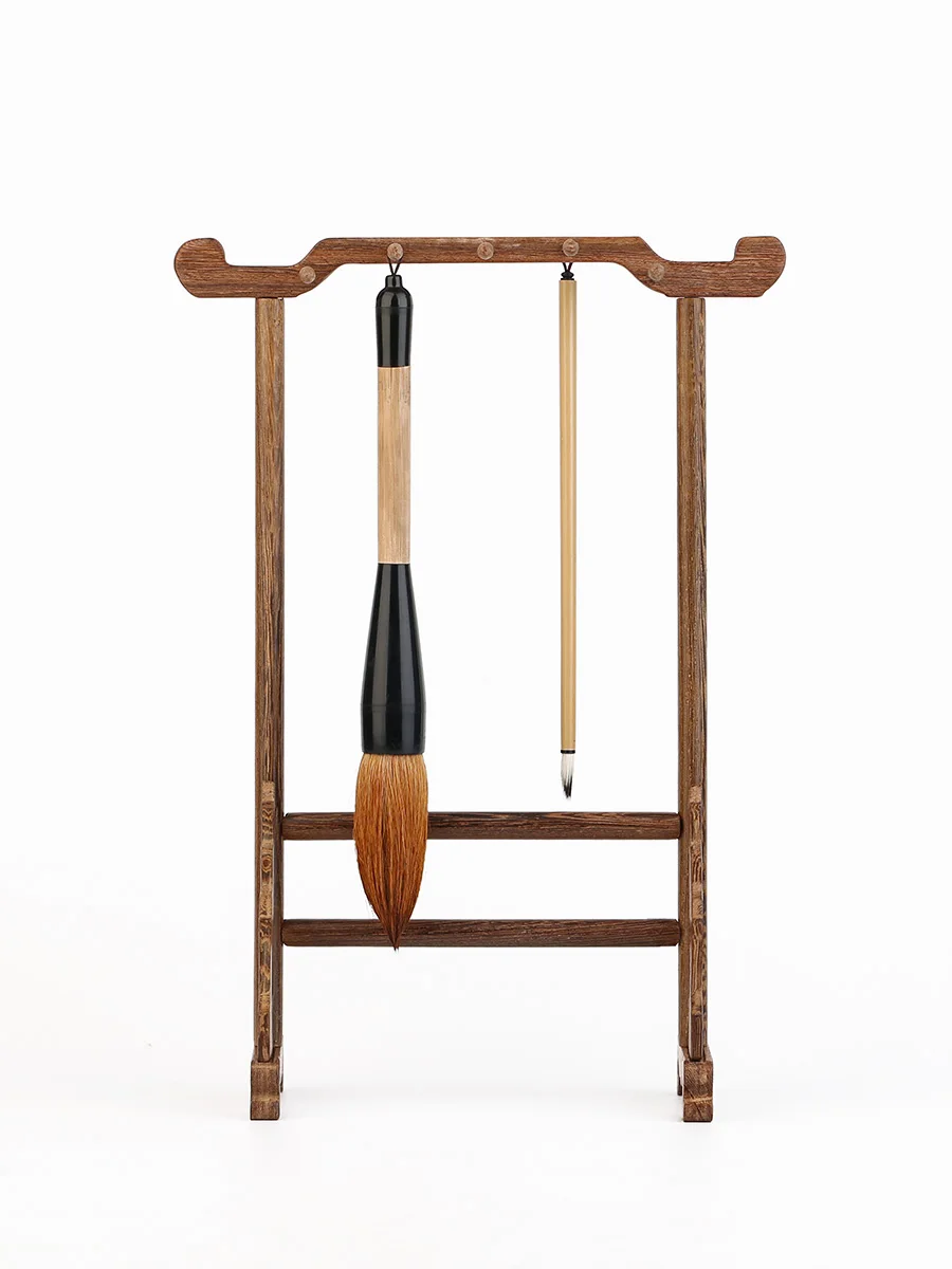 

Mahogany pen stand, brush hanging, calligraphy display rack, storage, solid wood brush holder, pen