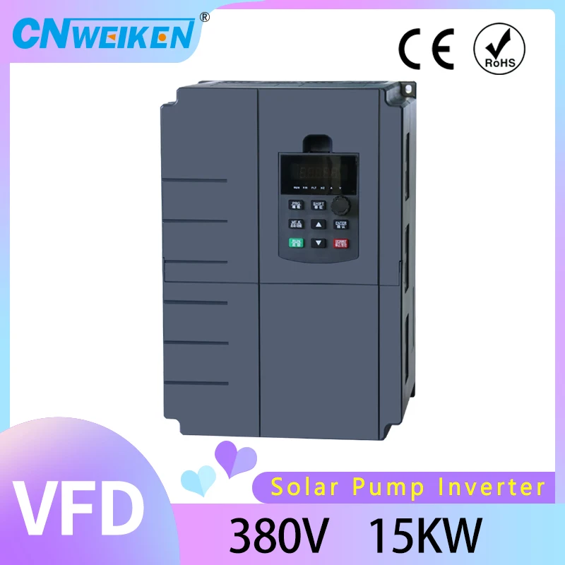 

15KW VFD DC Input To 3 Phase 380V Output Frequency Converter Inverter Water Pump Motor Speed Controller Driver