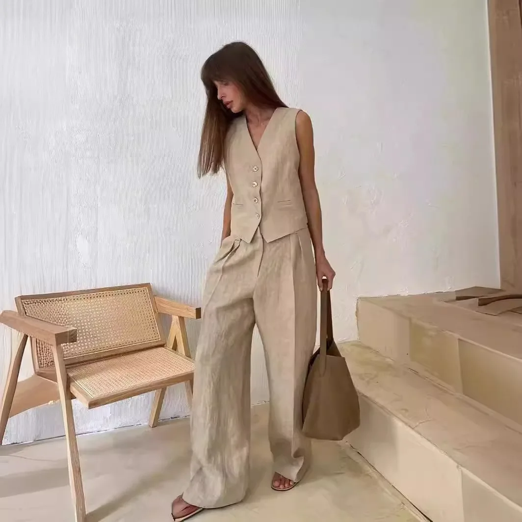 Customizable Two piece suit vest casual pants set 2-piece Sets