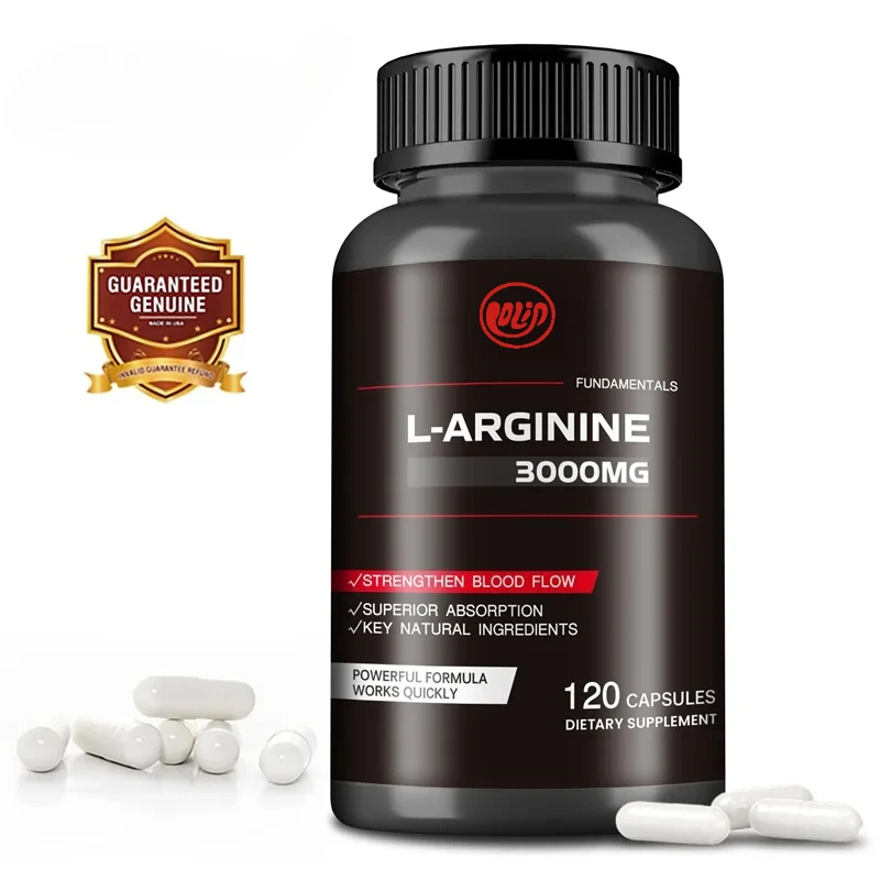 L-Arginine Capsules-Boosts Muscle Mass, Energy, Endurance, Improve Blood Circulation