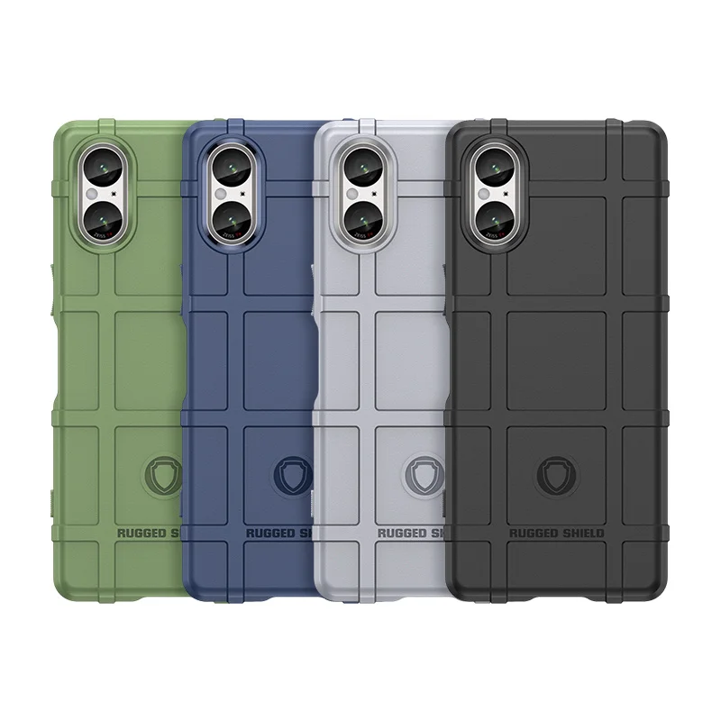Xperia 5 V Xq-De54 Custodia Militare Heavy Duty Rubber Protect Coque Per Sony Xperia 5 1 10 V Cover Tpu Soft Fiber Matte Bettle Capa