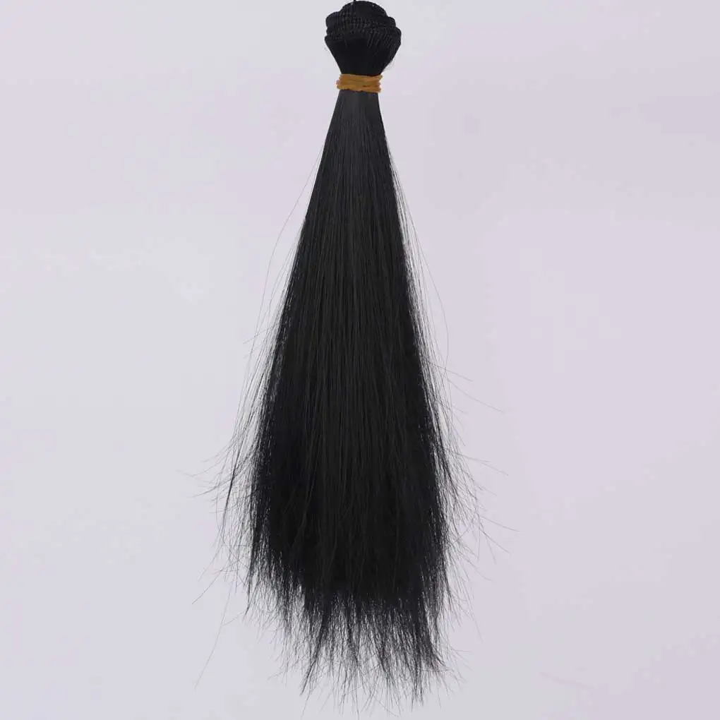 Doll Wig Pure Straight Hairpiece Long Synthetic Accessories Fur Head Premium Makeup Natural Present Child