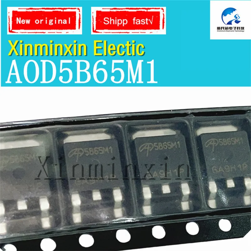전압 저항: 650V 전류: 10A IC 칩, AOD5B65M1 5B65M1 TO-252-2(DPAK), 오리지널 재고, 10 개/몫, 신제품