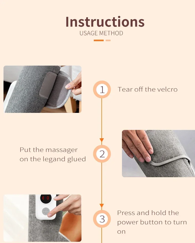 Nuovo massaggiatore per polpacci a pressione d'aria a 360° con 5 modalità di rilassamento dei muscoli delle gambe e dei piedi, favorisce la circolazione sanguigna_voghion.com