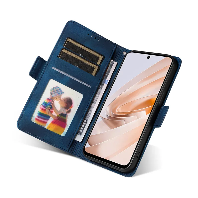 Premium Magnetic Leather Flip Wallet Phone Cover - Protective Case for Enhanced Style and Durability