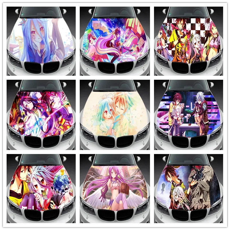

No Game No Life Car Hood Decal, Vinyl, Sticker, Graphic, Wrap Decal, Truck Decal, Truck Graphic, Anime Bonnet Decal