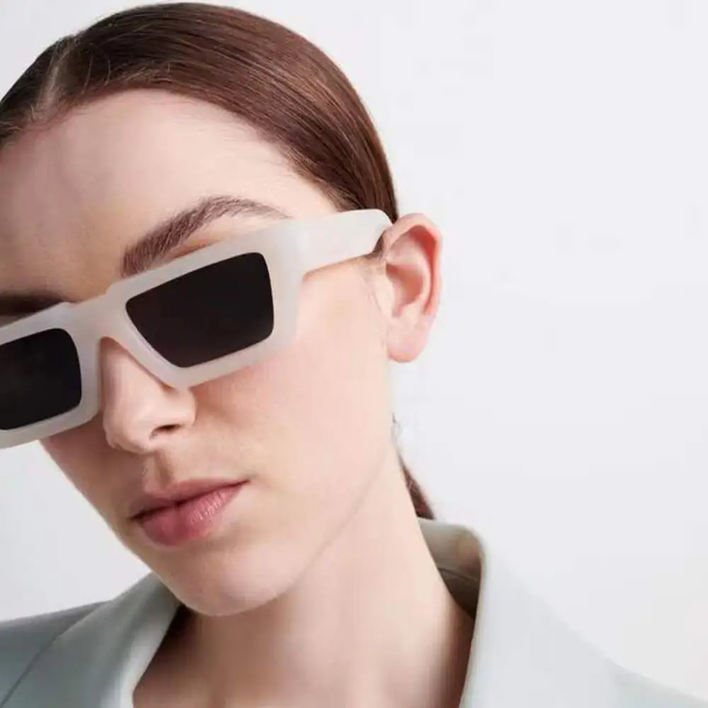 Vintage Square Frame Sunglasses UV400 Women Men Shades Eyewear