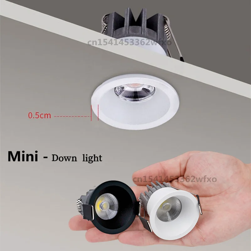 LED Downlight Dimmable Mini LED Downlight 3W10W 110V220V Anti-Glare Led Ceiling Lamp LED Spot Bedroom Kitchen wine cabi COB Recessed spotlight