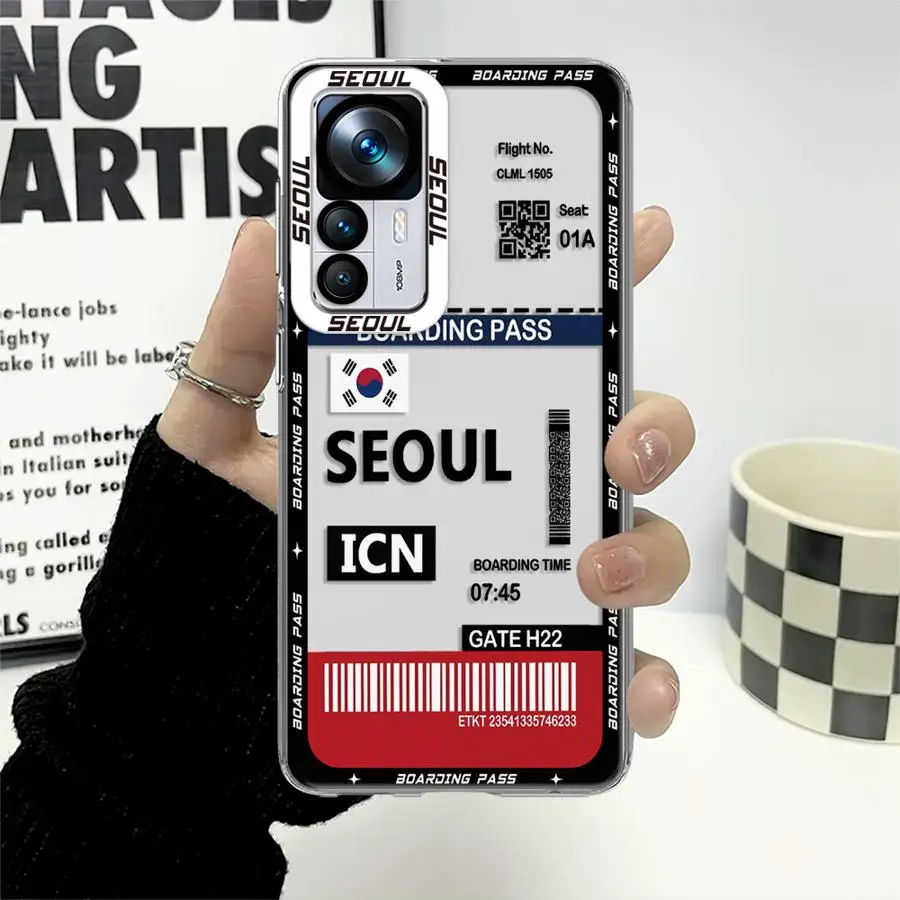 Soft Phone Cover with Tokyo Seoul Boarding Design | Stylish and Durable Case