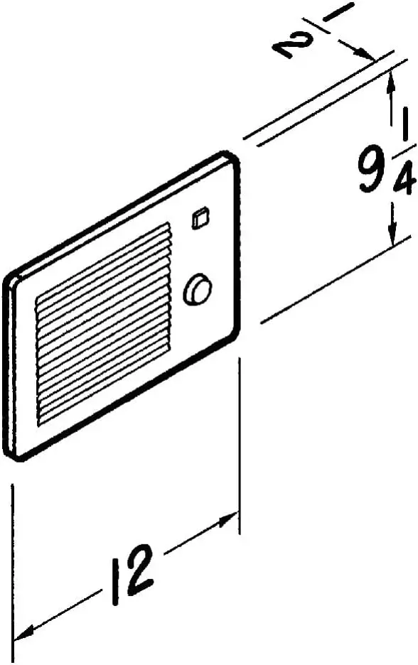 Wall Heater, White Grille Heater with Built-In Adjustable Thermostat, 750/1500W, 120/240V AC