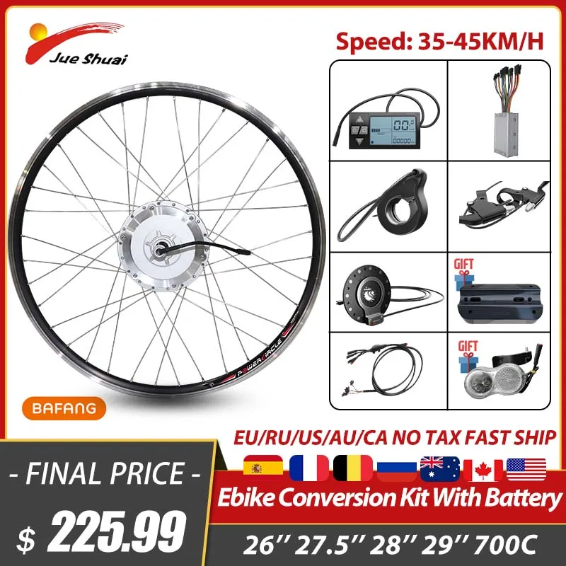 Bafang 250w 350w 500w Ebike Kit Conversion 26'' 27.5''29''700c Motor