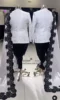 Luxury Shiny Diamond Suits For Men 3 Pieces Groom Wedding Tuxedos Long Cape Formal Customized Male Blazers trajes para hombre 4