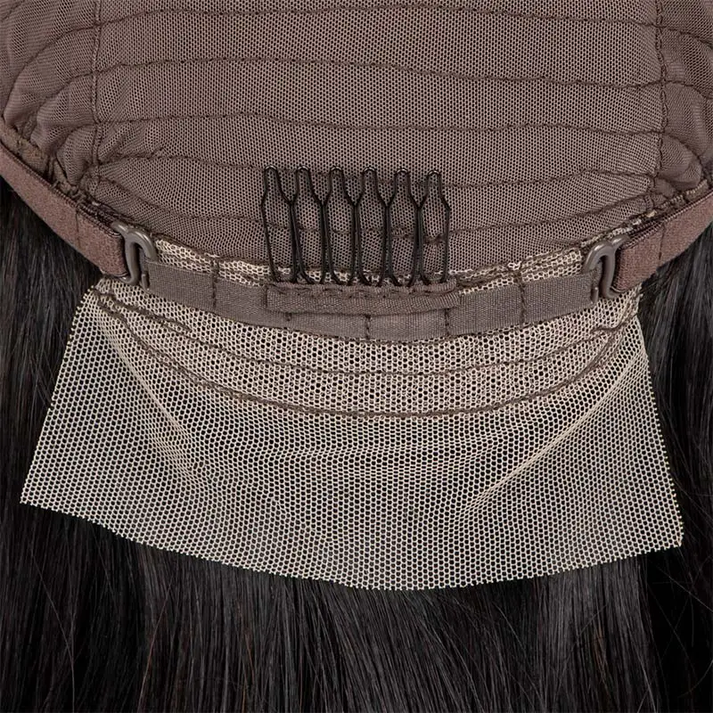 Plussign 13X4 Glueless Straight Lace Front Wig 100% Human Hair Long Natura Black Straight Brazilian Human Hair Wigs