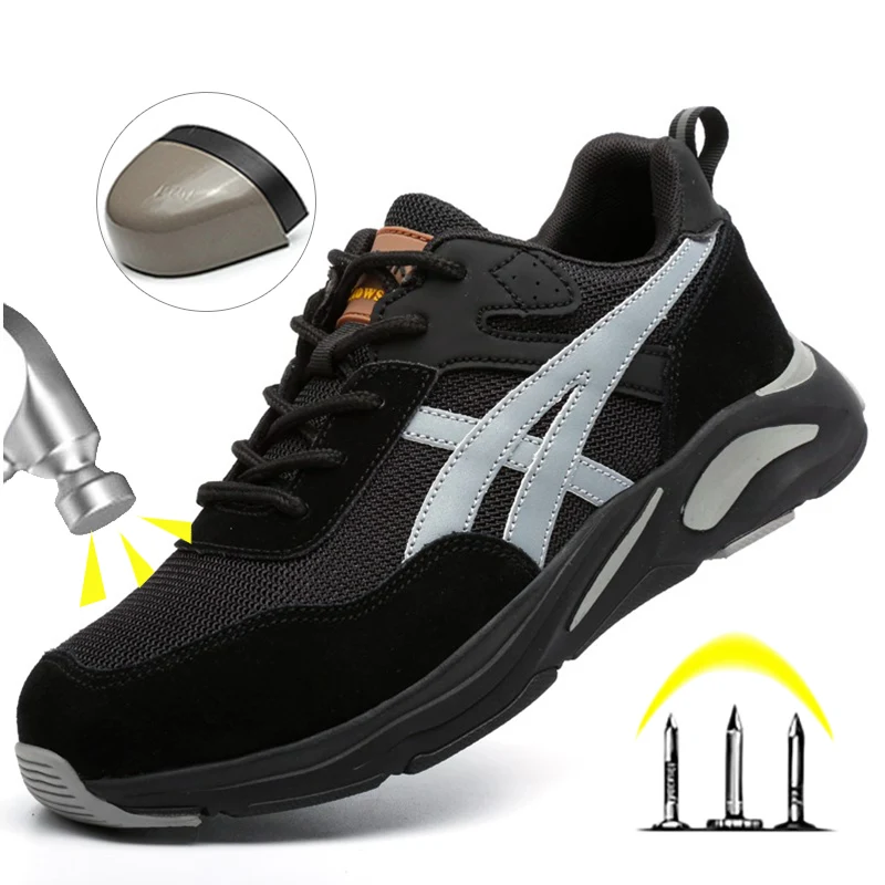 Scarpe Antinfortunistiche Uomo/Donna - Punta In Acciaio, Leggere, Traspiranti, Nero, Taglia EU 41 - Foto 10