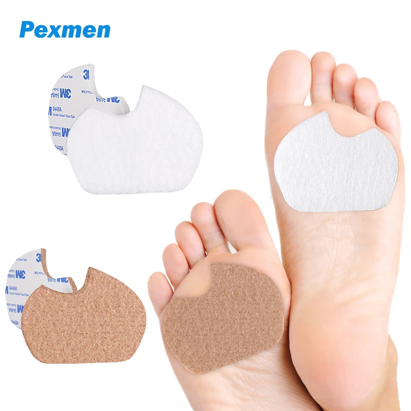 Pexmen 2Pcs/Pair Ball of Foot Cushions Metatarsal Pads for Forefoot Pain Relief Foot Care Protectors for Men and Women pexmen 2pcs pair gel cushions for flip flop thong sandals forefoot pads relief pain