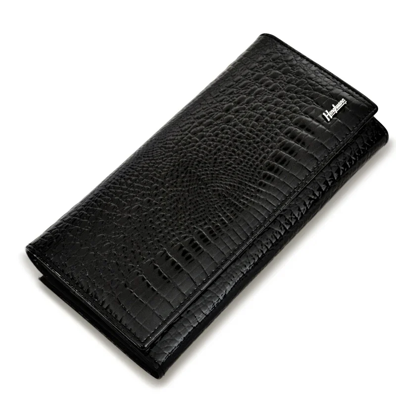 Alligator Womens Wallets Luxury Patent Crocodile Genuine Leather Ladies Clutch Purse Hasp Long coin Multifunctional purses