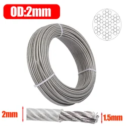 Stainless Steel Rustproof Wire Ropes for Yard and Deck Applications (2mm)