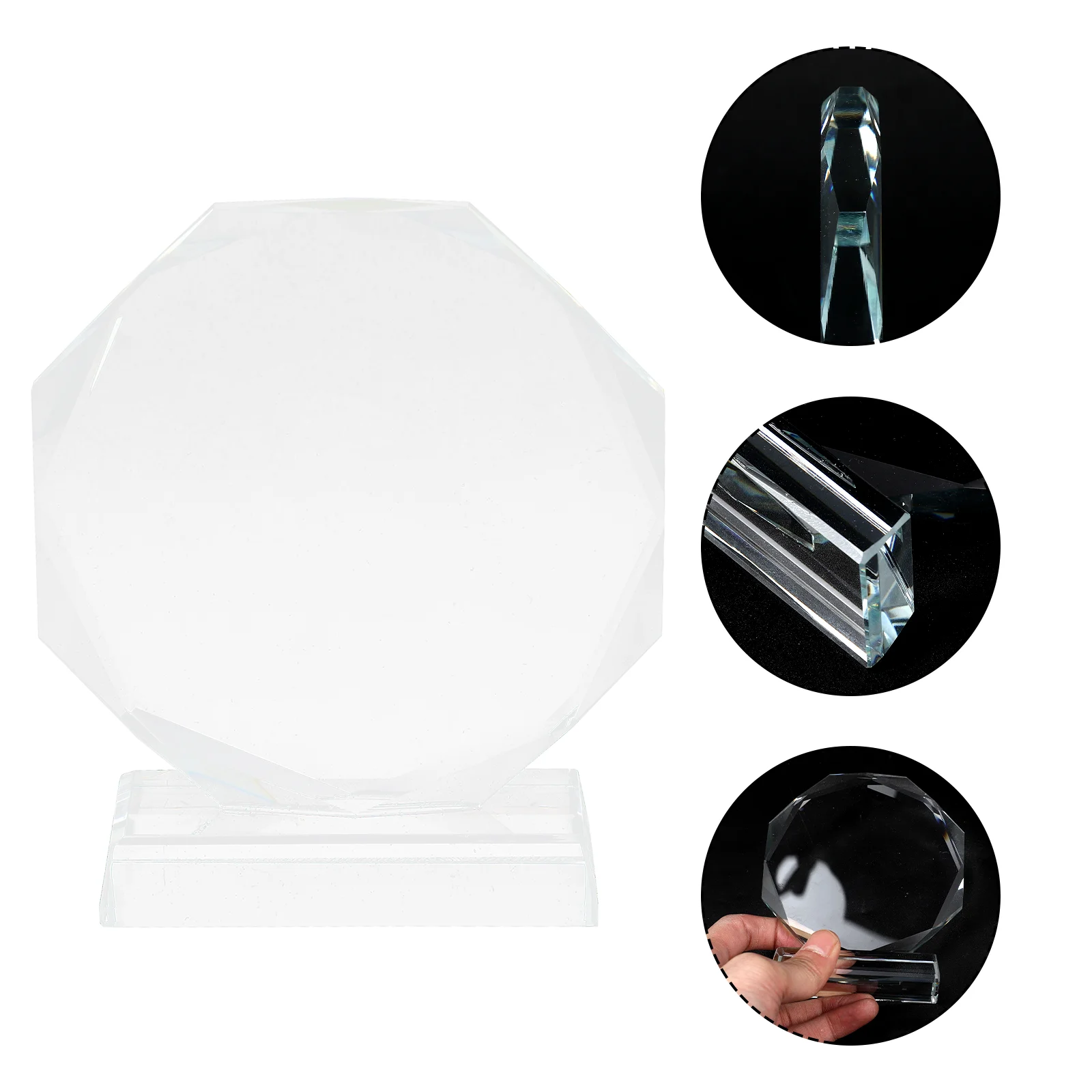 

Blank Crystal Trophy Delicate Clear Simple Decorative Prize Glass Award Trophies