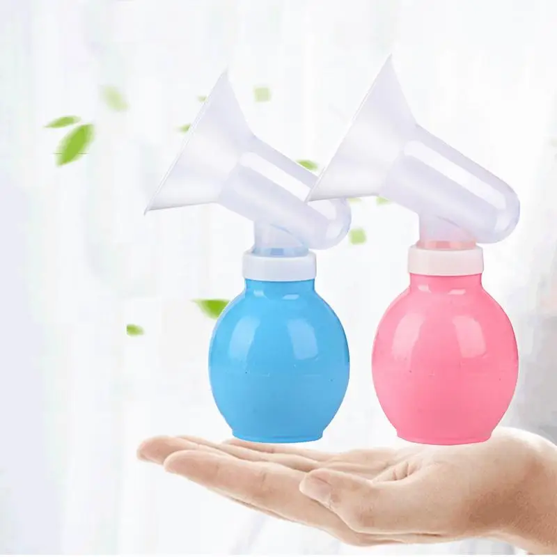 Portable manual breast pump safety food grade PP nipple sucking pump for baby infant milker feeding bottle breast pumps