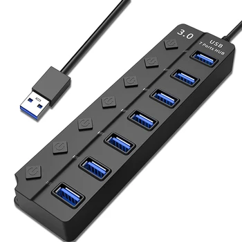 USB3.0 HUB 7 Port Splitte High Speed Notebook Extension 1