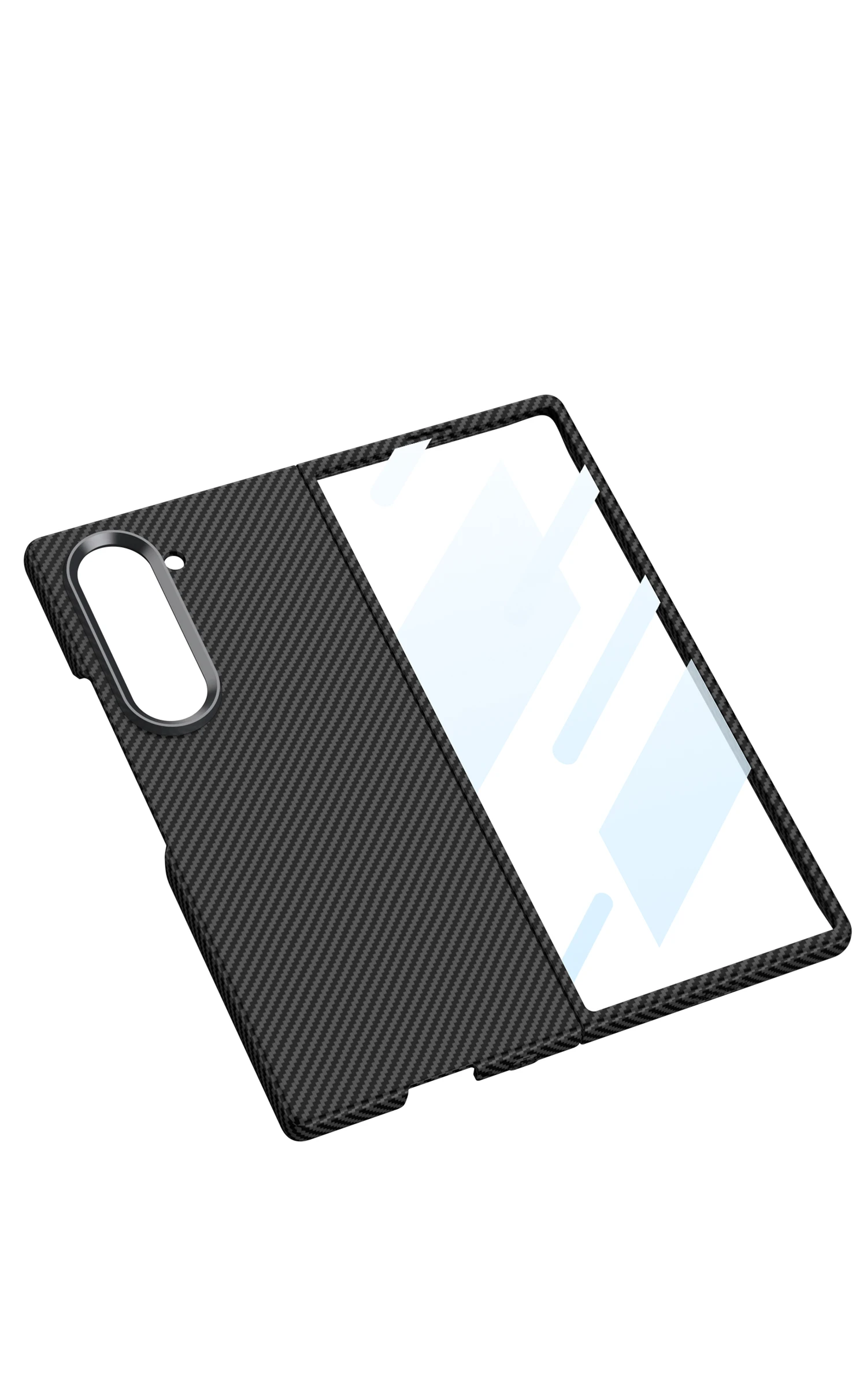 Ultra-thin Carbon Fiber Texture Case For Samsung Galaxy Z Fold 6 Screen Glass Pr