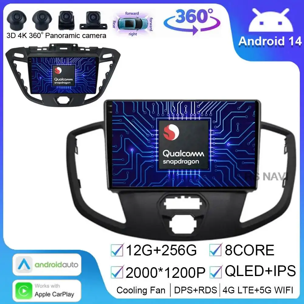 

Android 14 For Ford Transit 2015 2016 2017 2018 Video Player GPS Navigation Car Radio Multimedia No 2din Stereo DSP BT Head Unit