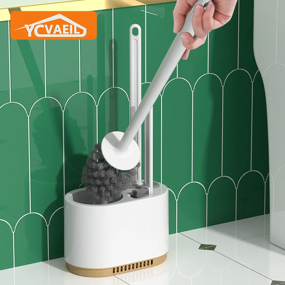Toilet Brush Wall Mounted Three Piece Cleaning Tools bathroom accessories toilet brush set toilet brush holder Clean brush Home Bathroom Accessories Sets Toilet Brush Holder Set