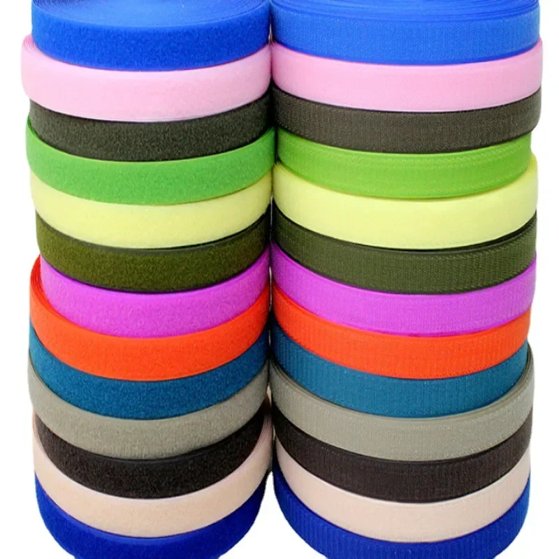 20mm Width Sew-On Hook & Loop Fastening Nylon Tape - 22 Vibrant Colors