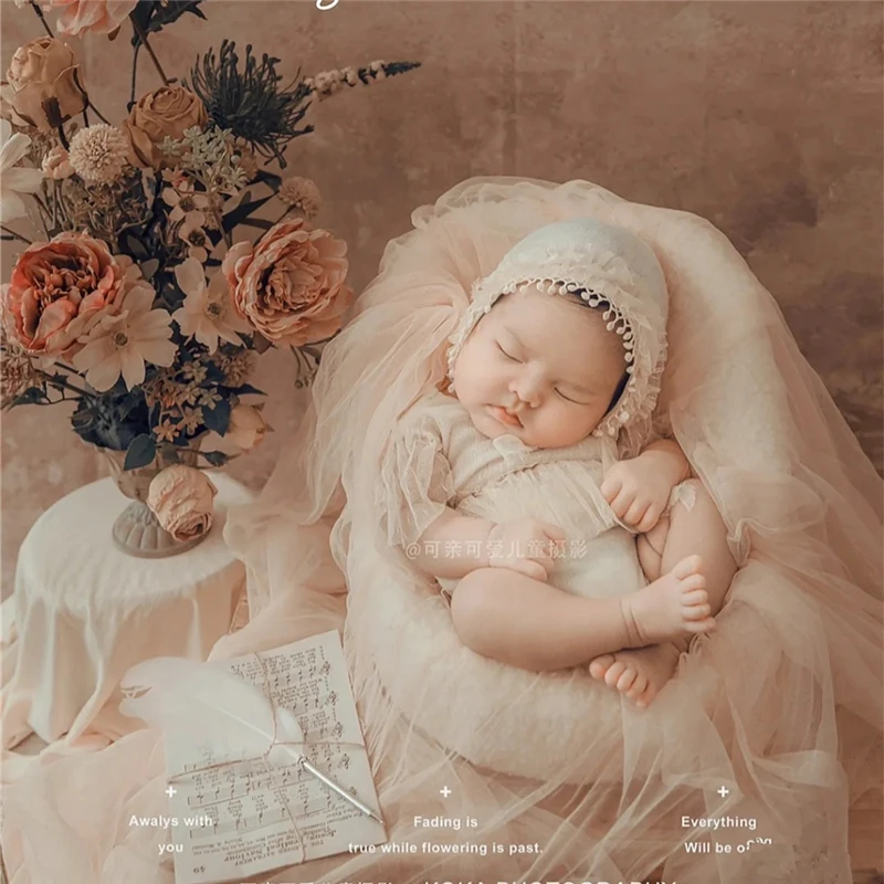 Newborn Baby Girls Photography Props Paiting Set Outfits Artificial Flowers Vintage Studio Shooting Accessories Photo Props newborn baby girls photography props paiting set outfits artificial flowers vintage studio shooting accessories photo props