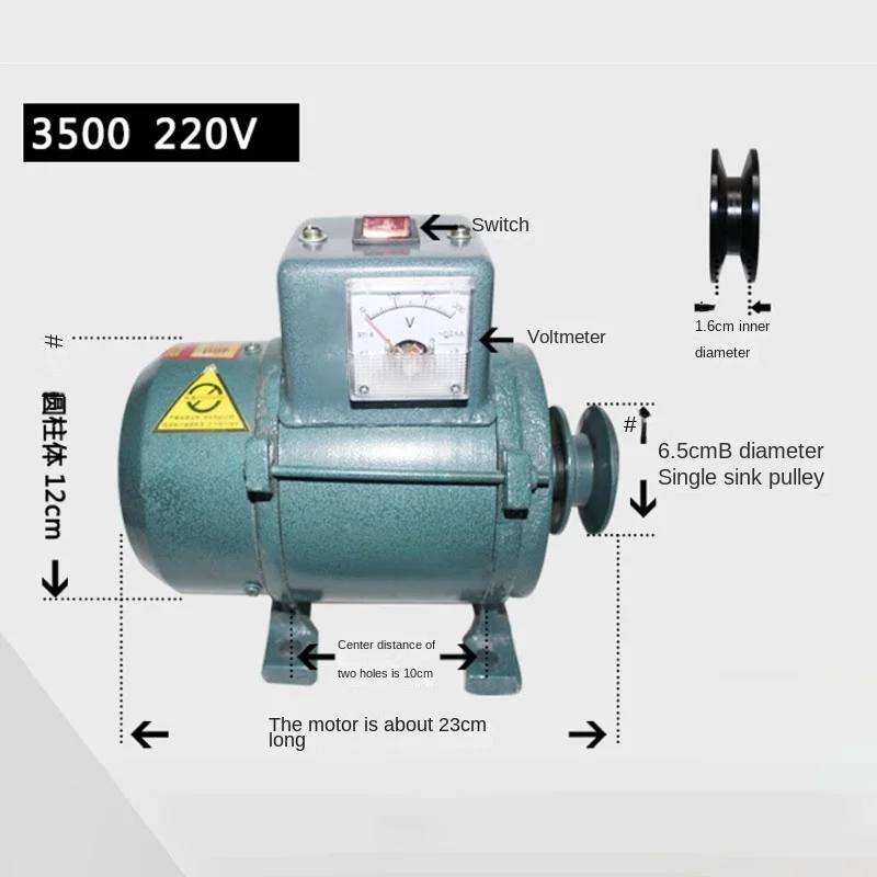 3500W 220V High Power Small Pulley Type Permanent Magnet Lighting Generator Factory For Sale portable gas generator