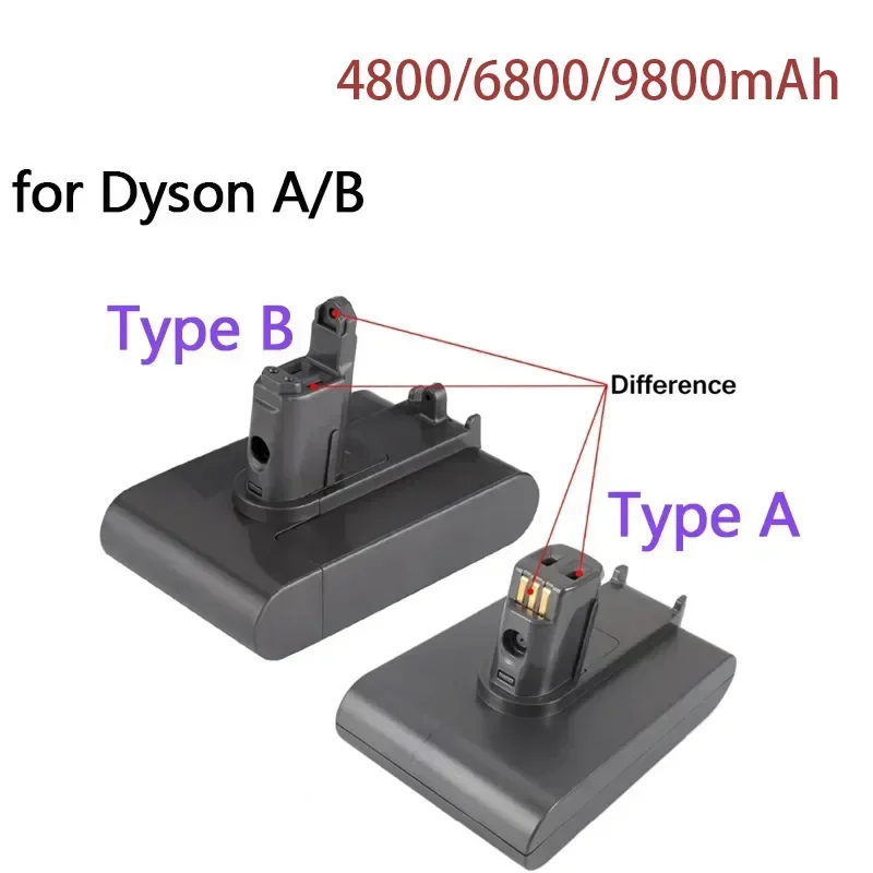 

Литий-ионная вакуумная батарея dyson2v8800mah подходит для типа A или B для DC35, DC45 DC31, DC34, DC44, DC31 Animal, DC35 Animal 8800mAh