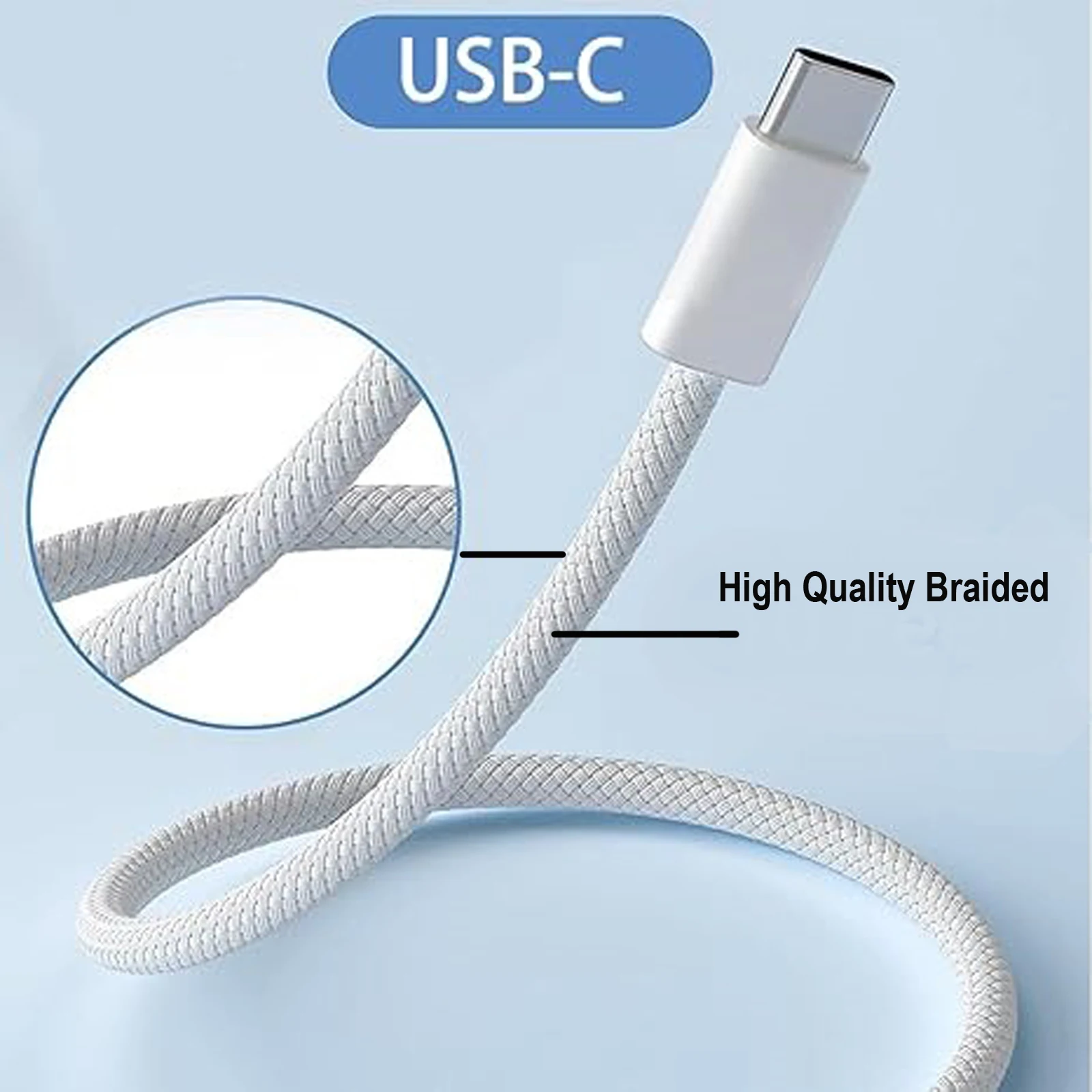 รูปสินค้า สายชาร์จเร็ว USB-C สุดคุ้ม รองรับ iPhone Samsung iPad MacBook