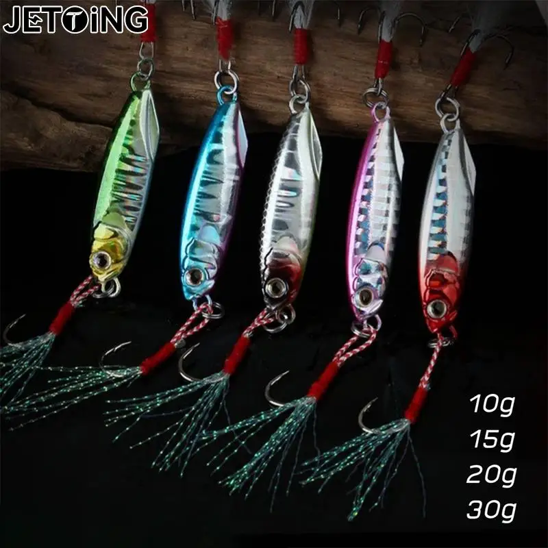 

Long Metal Jig Fishing Lure Slow Cast Jigging Spoon Artificial Shore Metal Bait Sea Tackle