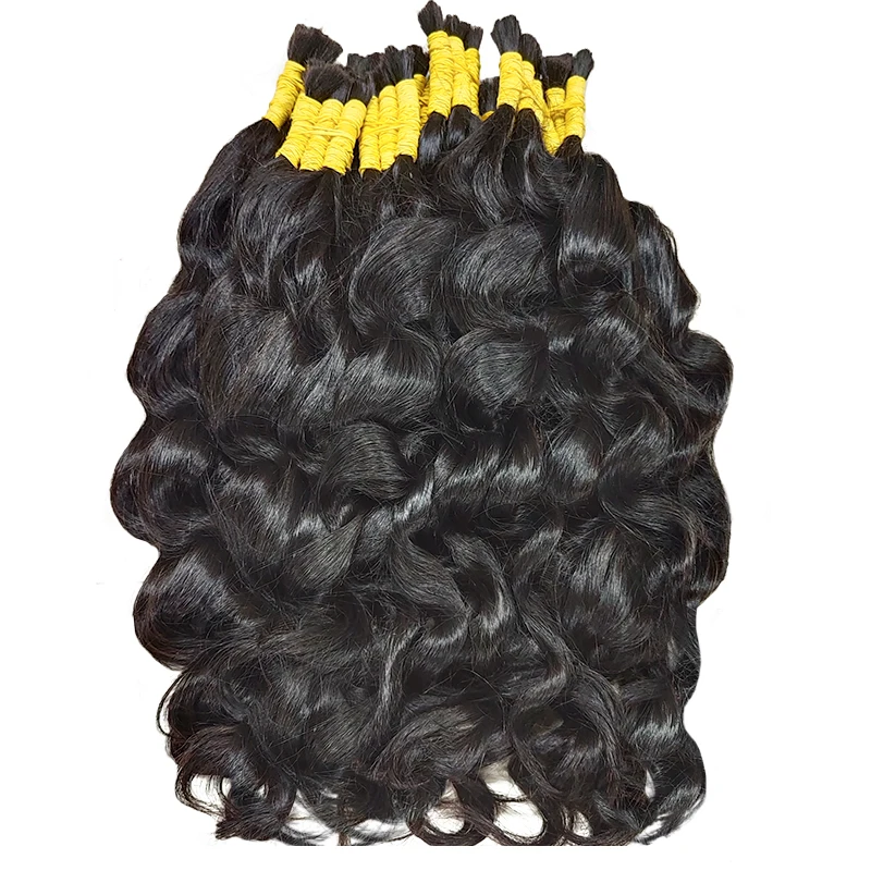 Mega Hair Cabelo Humano Natural Vietnam Remmy Virgin Hair Bulk Kinky Curly Unprocessed Raw Virgin Human Extensions