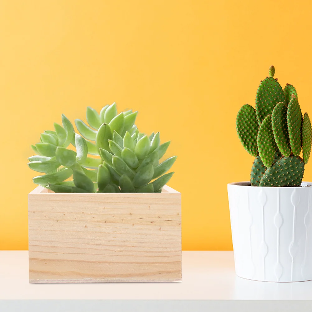 4 Pcs Lidless Storage Boxes Handicraft Wooden Boxes Small Crates Unfinished Wood Crate Jewelry Gift Boxes Containers Display 3