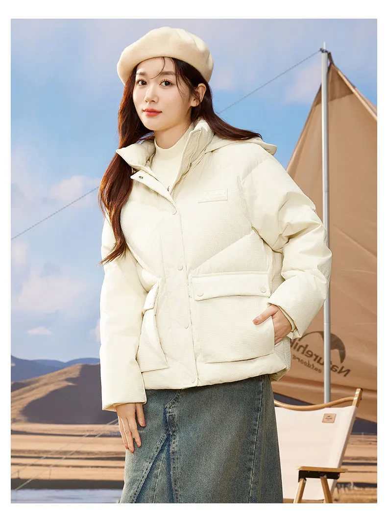 Description Picture 5 of itemShascullfites Melody Candy Color Down Jacket Women Hooded Down Coat Korean Thick Warm Outerwear Women's Clothing Short
