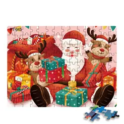 126 Pieces Puzzle Baby Puzzle Toys Funny Cartoon Creative Children's Toys Christmas Jigsaw Puzzle Educational Toy Kids Game