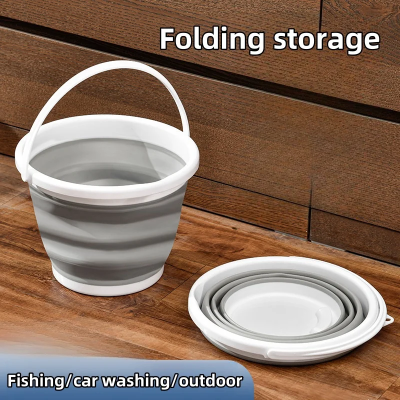 

10L Foldable bucket portable outdoor travel household small bucket fishing bucket plastic foot bath foot wash car car use