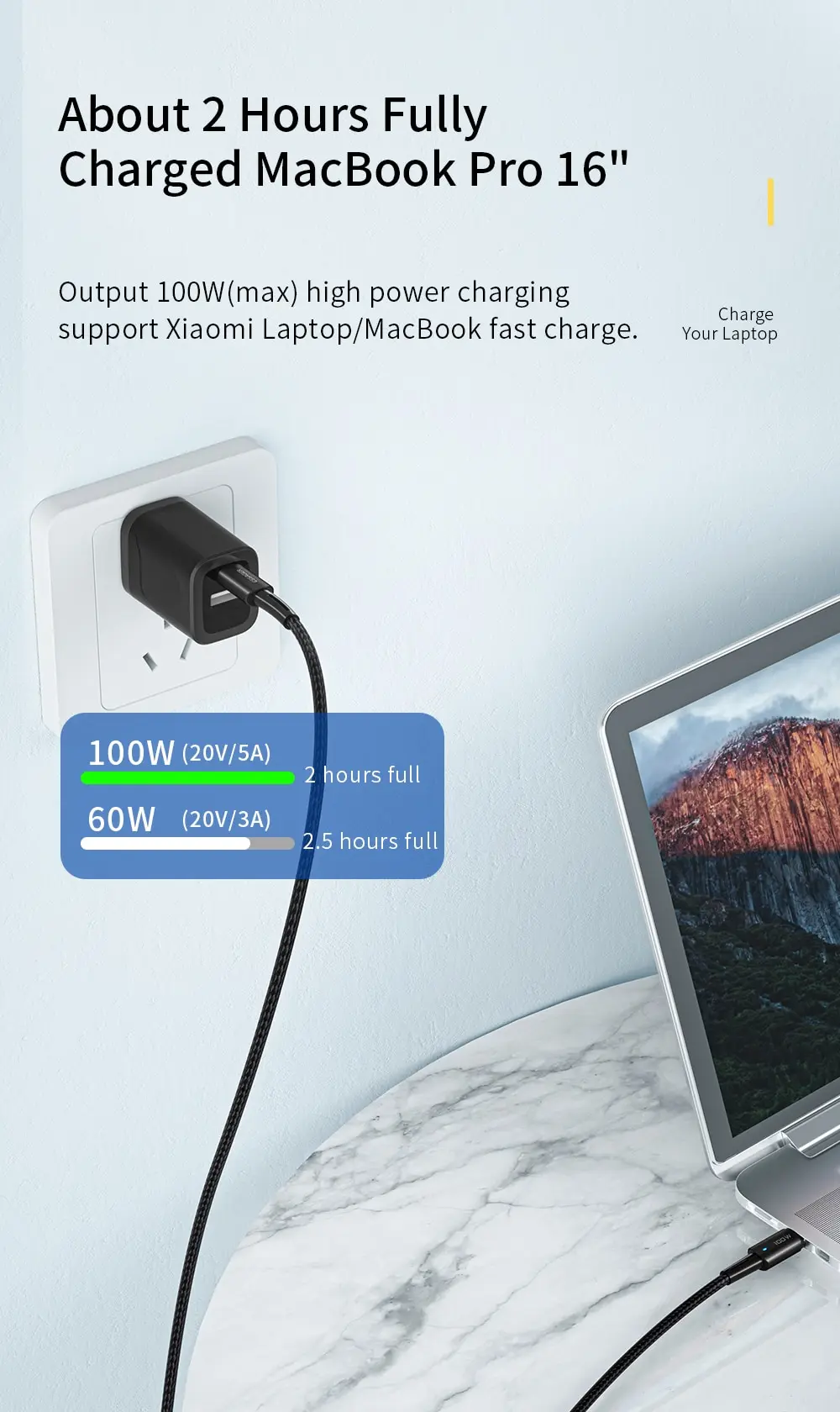 Essager PD100W 60W Type C C para C Cabo de carregamento rápido para celular Cabo de carregamento para celular para Xiaomi Samsung Huawei Macbook iPad