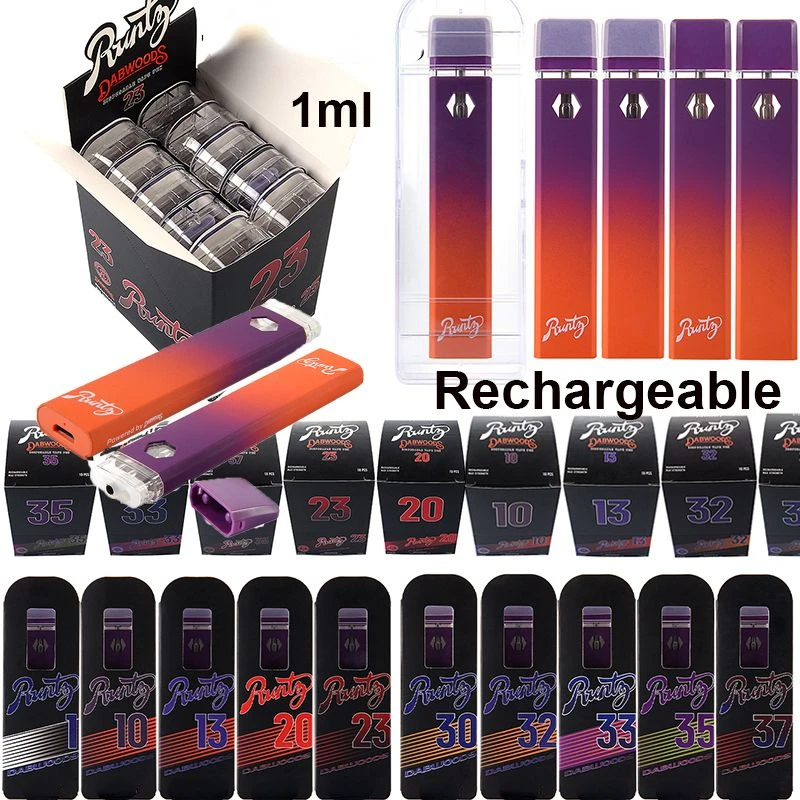 

5pcs 1.0ml Runtz Runty X Dabwoods E Cigarette Empty 280mAh Rechargeable Disposable Vape Pen Empty Thick Oil Disposable Vapes pod