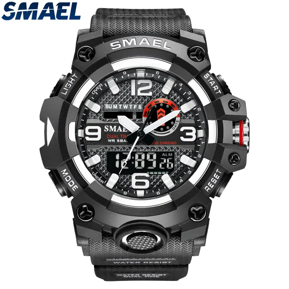 SMAEL  Night Glow Waterproof Outdoor Digital Electronic Watch 8035 Tactical Men's Multifunctional Watch 6