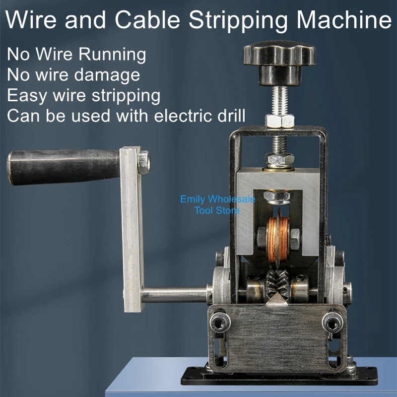 

Small wire stripping machine can be connected to the electric drill hand crank waste wire peeling with wire stripper